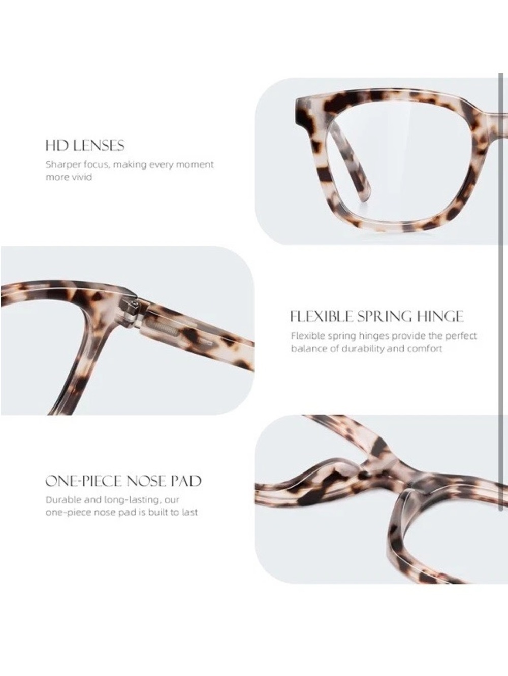 Oversized Leopard Women’s Reading Glasses Large Blue Light Computer Readers 2.25 - Picture 6 of 12
